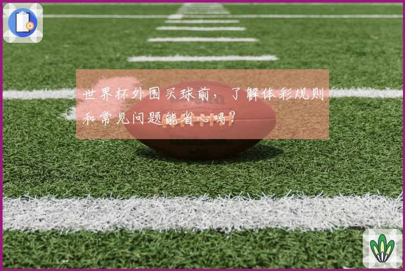 世界杯外围买球前，了解体彩规则和常见问题能省心吗？