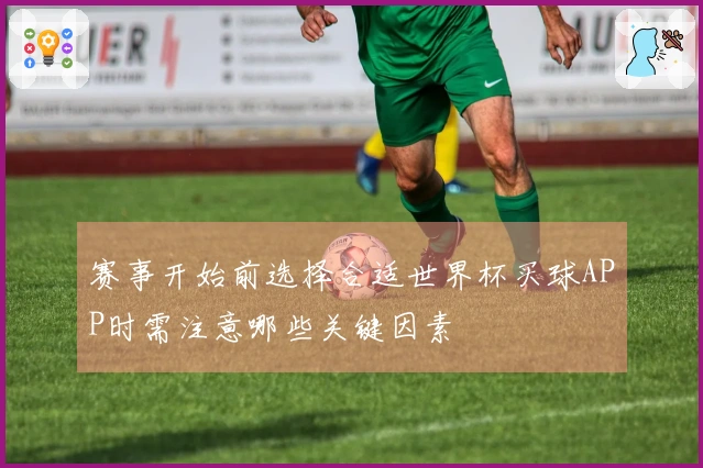 赛事开始前选择合适世界杯买球APP时需注意哪些关键因素